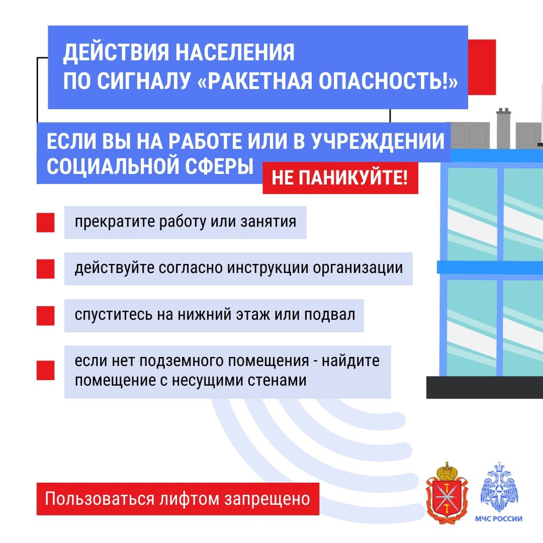 Правила поведения при объявлении сигнала тревоги «Ракетная опасность.